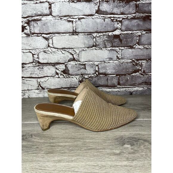 Donald J. Pliner Fenda Beige Tan Elastic Pointed Heel Mules Women Sz 9M US/40EU - Picture 5 of 16